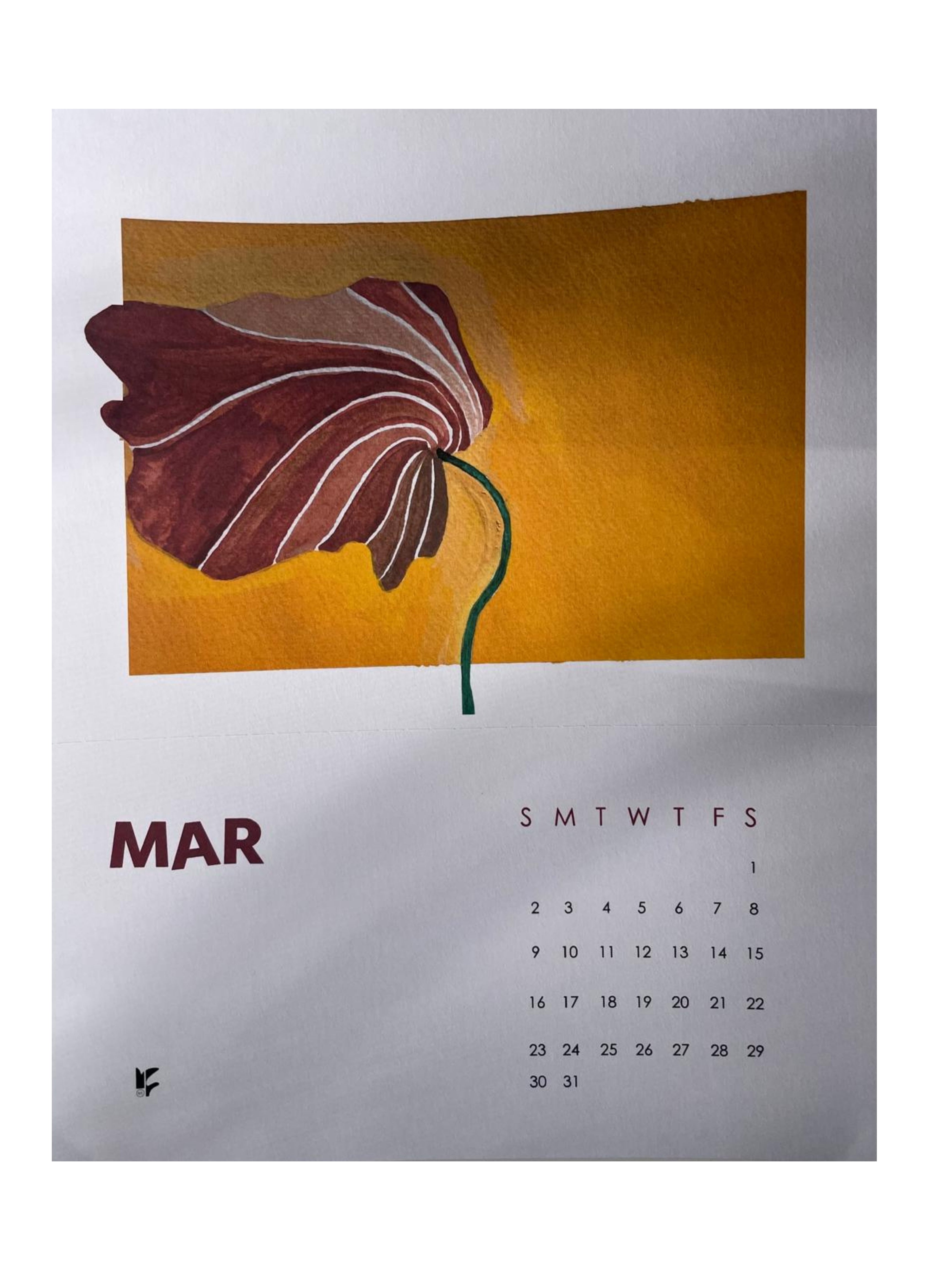 2025 Floral Print Calendar