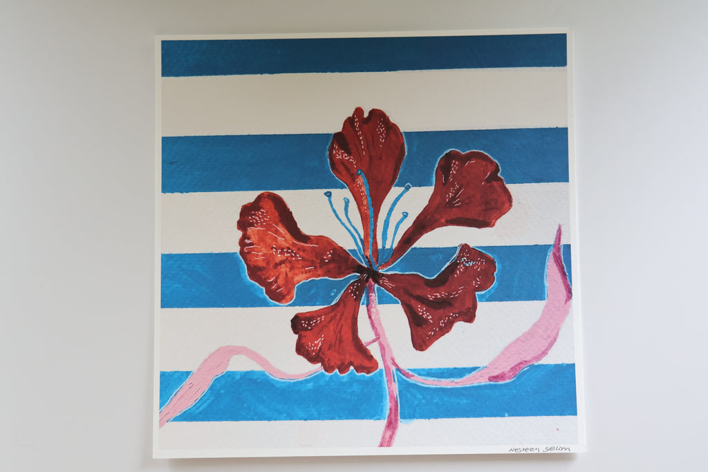 Red Blooming Flower