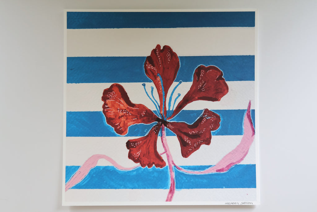 Red Blooming Flower
