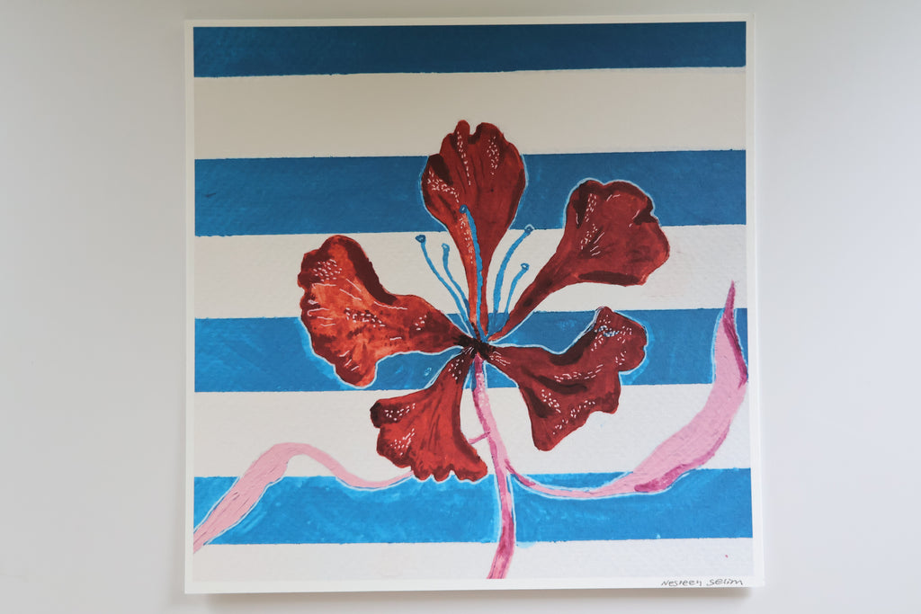 Red Blooming Flower