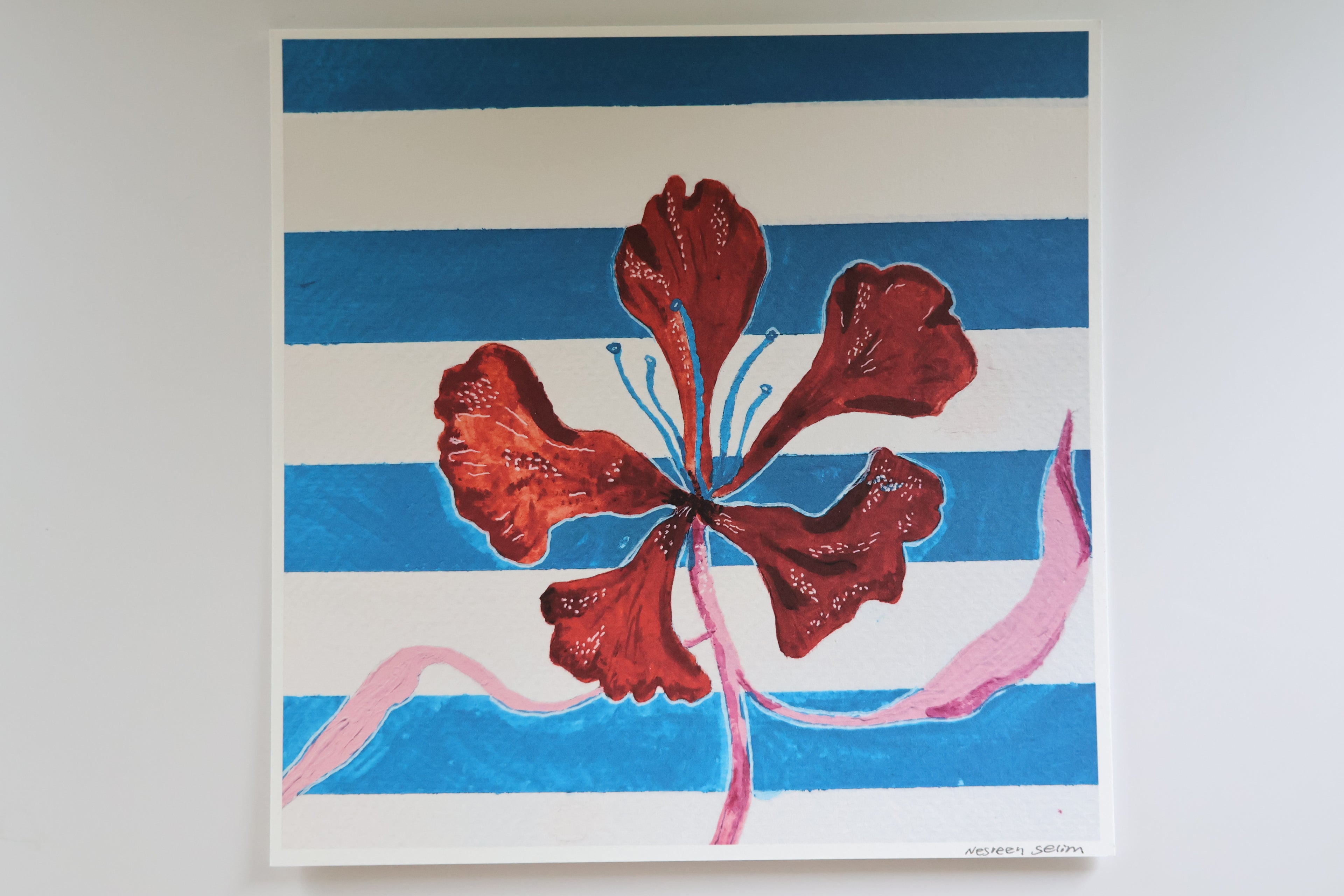 Red Blooming Flower