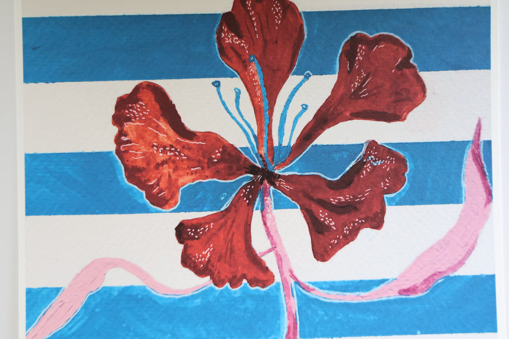 Red Blooming Flower
