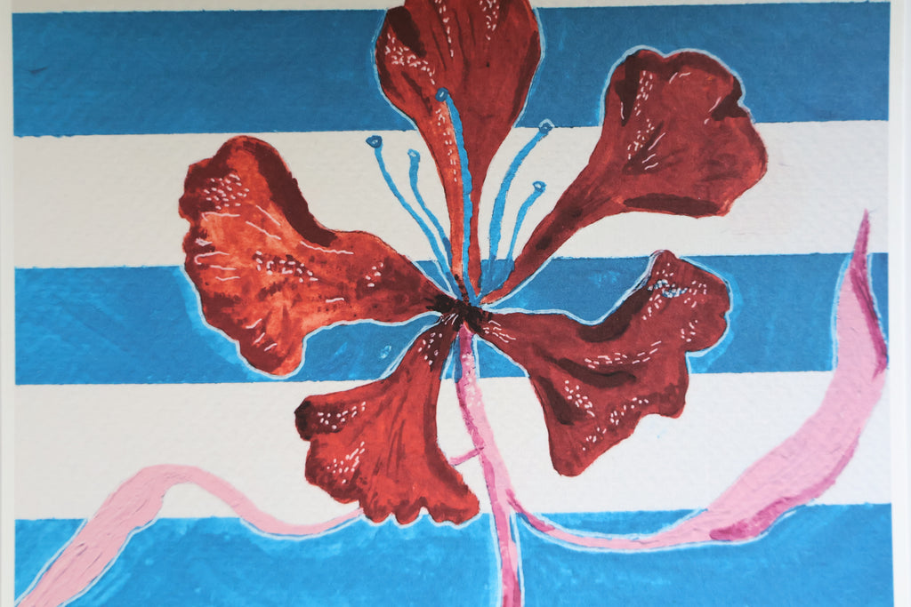 Red Blooming Flower