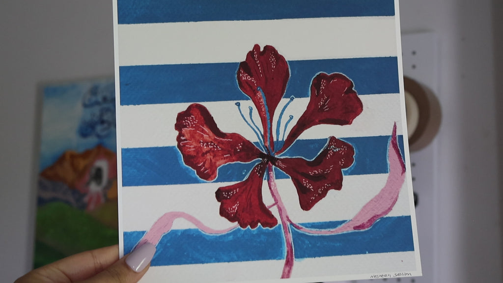 Red Blooming Flower